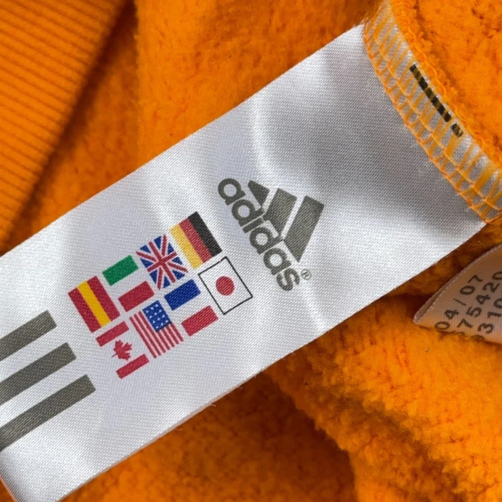Adidas Hoodie Men Medium Tennessee Orange Sweatshirt Pullover Cotton Spellout *